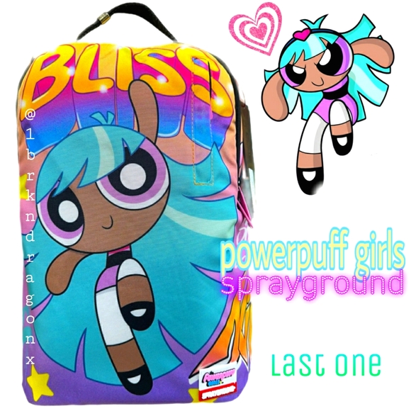 NWT Powerpuff Girls Backpack Sprayground Bliss Love Girls School Bag Pristine - Picture 1 of 15